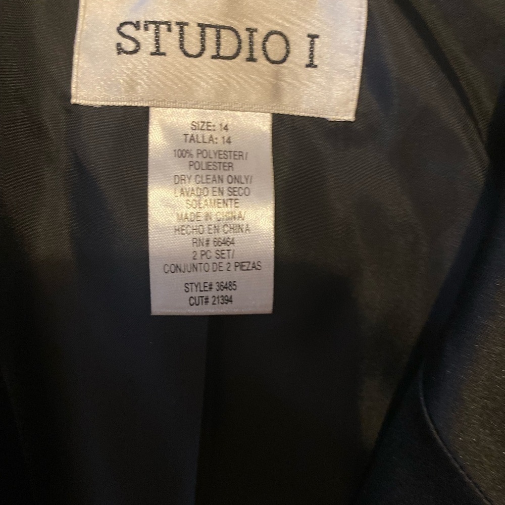 Studio I Black Satin Collared Tuxedo Blazer Jacke… - image 5